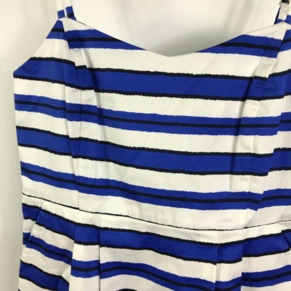 Gap Blue & White Striped Sleeveless Mini Dress Size 0 Cotton Blend - Picture 5 of 8